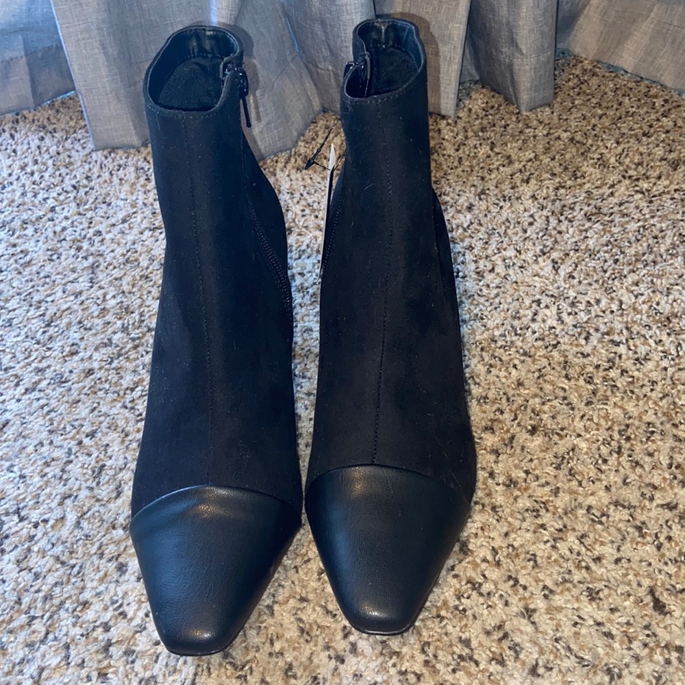 Faux suede Express booties, size 8. New with tags